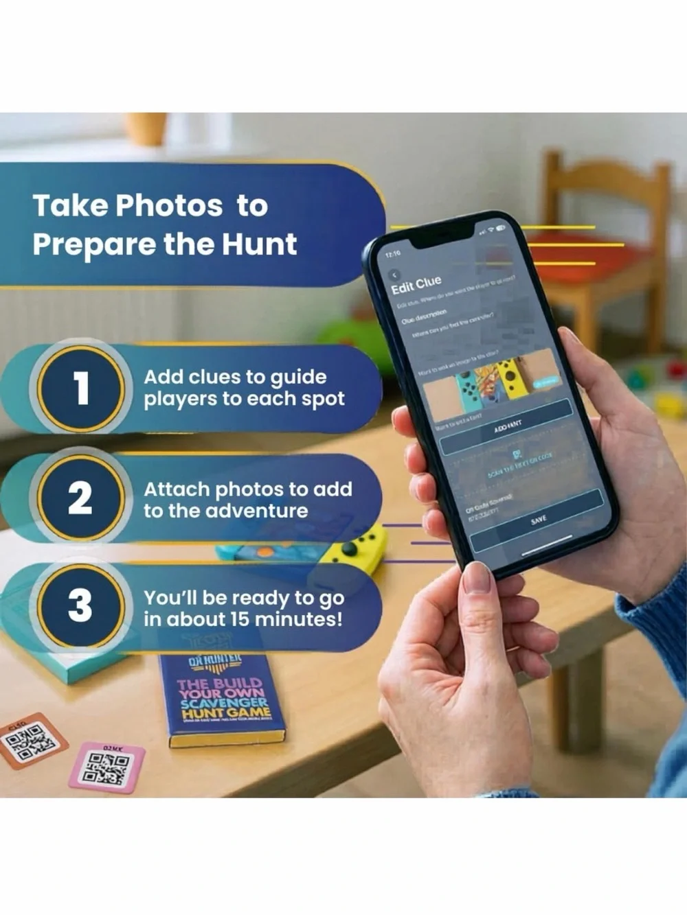 Scavenger Hunt Game | 5-Pack of QR Code Game Tiles